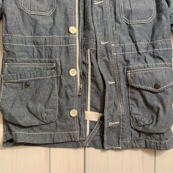 girls S gap kids jean jacket with hood - Picture 2 of 6